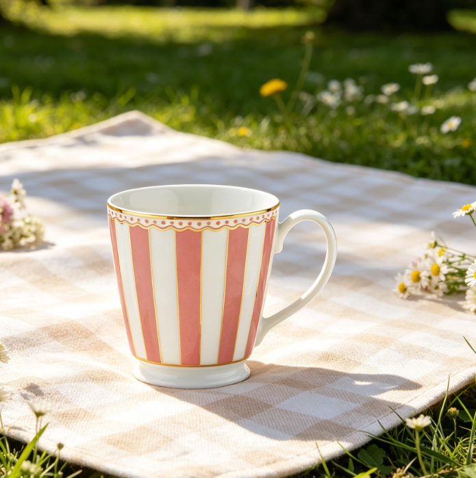 10oz Fine Porcelain Mug, Carnival Pink - Image 2