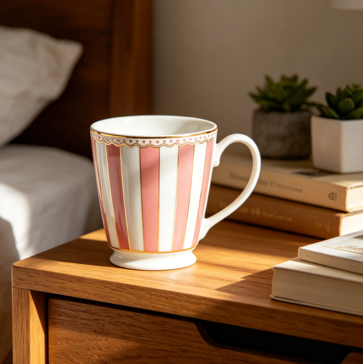 10oz Fine Porcelain Mug, Carnival Pink