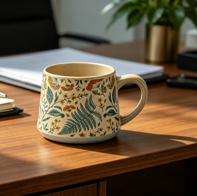 13oz Floral Design Ceramic Mug, Ideal Gift for Women, Vintage Pretty Style, Summer Whisper - Image 2