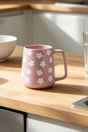 Large 24oz Ceramic Mug for Latte or Tea, Smooth Glaze, Dishwasher & Microwave Safe, Purple