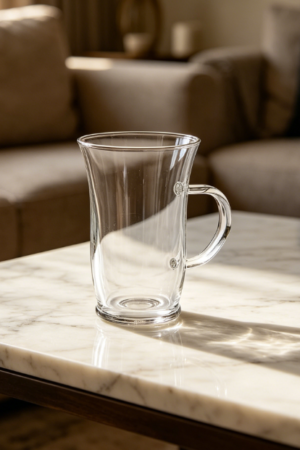 Heat-Resistant Glass Mug, 8.5oz