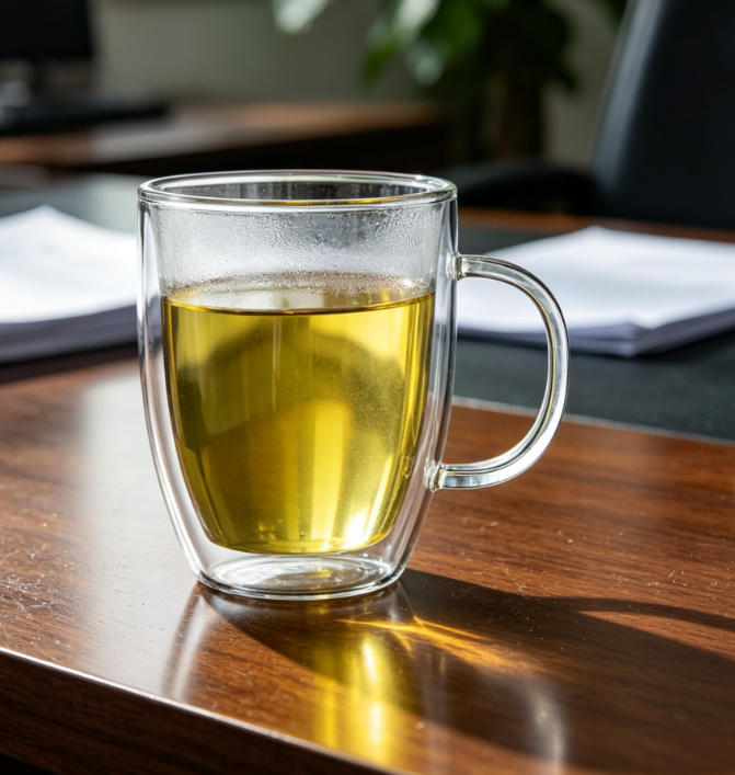 Set of 2 Double-Wall Insulated Glass Mugs, 15oz Each - Image 2