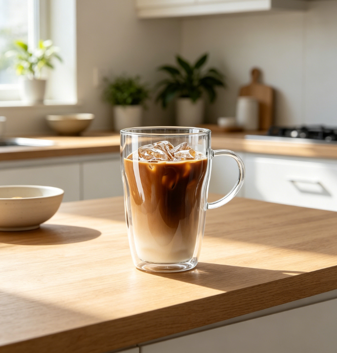 Heat-Resistant Glass Mug, 15.2oz, Microwave & Dishwasher Safe - Image 2