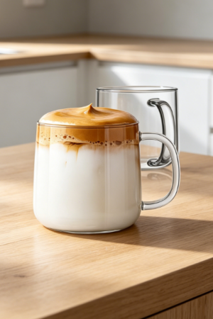 20oz Borosilicate Glass Mug, Wide Stable Base, Dishwasher & Microwave Safe, Crystal Clear
