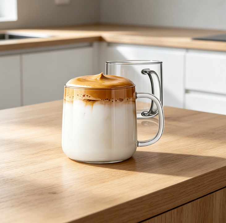 20oz Borosilicate Glass Mug, Wide Stable Base, Dishwasher & Microwave Safe, Crystal Clear