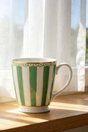 13oz Fine Porcelain Mug, Apple Green